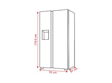 Hisense - Amerikaanse Koelkast - Inhoud  358 L - Nofrost, Witgoed en Apparatuur, 200 liter of meer, Verzenden, 60 cm of meer, Met aparte vriezer