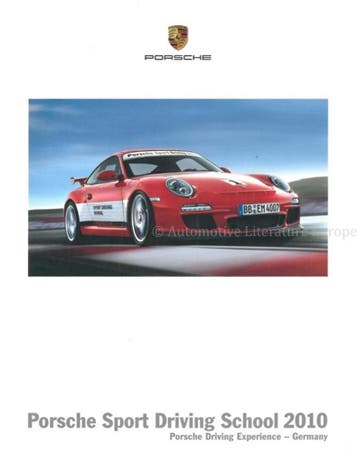 2010 PORSCHE SPORT RIJSCHOOL BROCHURE ENGELS, Nieuw, Porsche, Author
