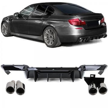 Diffuser BMW 5 Serie M Pakket F10 F11 M5 Look Zilveren, Ophalen of Verzenden, Nieuw