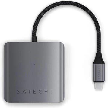 Satechi USB-C 4-Port hub met power delivery - Grijs, Verzenden, Nieuw