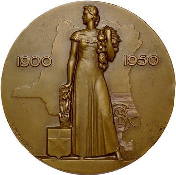 Belgisch-Congo. Medal 1950 - Fiftieth anniversary of the