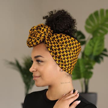 Afrikaanse hoofddoek / Vlisco headwrap - Bronze banga nut, Ophalen of Verzenden, Nieuw