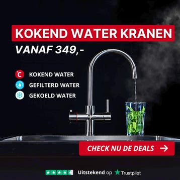 Cooker kraan vanaf 349,- | Kokend, gekoeld, gefilterd, Ophalen of Verzenden, Nieuw
