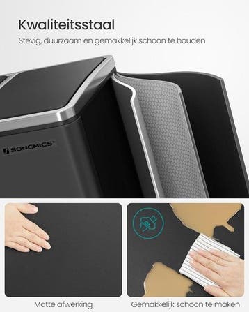 prullenbak - pedaalemmer - 62x32x56 cm - afvalbak 54 liter, Huis en Inrichting, Verzenden, Nieuw