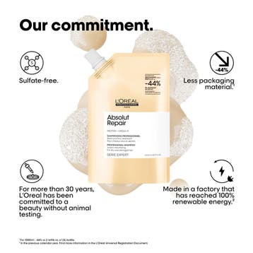 LOreal - Absolut Repair Shampoo Refill - 1000ml, Ophalen of Verzenden, Nieuw, Shampoo of Conditioner