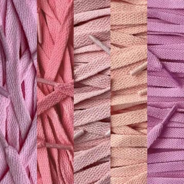 Platte veters - Roze tinten (5-Pack) • 100 120 140 160 180, Ophalen of Verzenden, Nieuw
