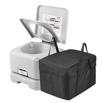 Draagbaar Campingtoilet met Drukspoeling en Lekvrij, Verzenden, Nieuw