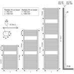 Wiesbaden Elara Sierradiator - 118.5x45cm - Mat Zwart, Ophalen of Verzenden, Nieuw