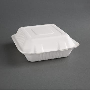Fiesta Compostable composteerbare bagasse voedseldozen 3, Verzenden, Nieuw