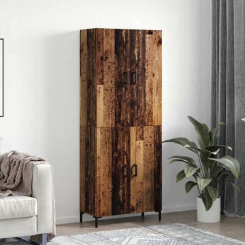 vidaXL Highboard Oud hout 69,5 x 34 x 180 cm Bewerkt hout, Minder dan 50 cm, Verzenden, Nieuw, Minder dan 100 cm