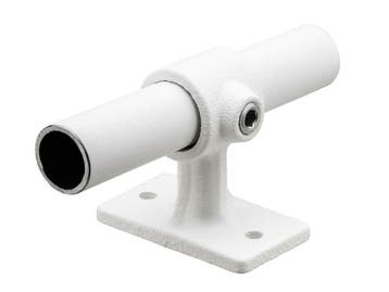 Buiskoppeling Leuningdrager Ø 33,7 mm Wit Gelakt Staal, Verzenden, Nieuw