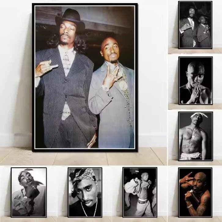 Hip Hop Rap Poster Canvas – Album Muziek Wanddecoratie, Huis en Inrichting, Woonaccessoires | Wanddecoraties, Nieuw, Verzenden