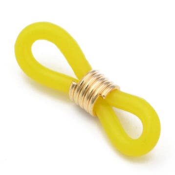 10 x brillenkoord eindje, geel, rubber, 20 x 7mm goud, Ophalen of Verzenden, Nieuw, Draad