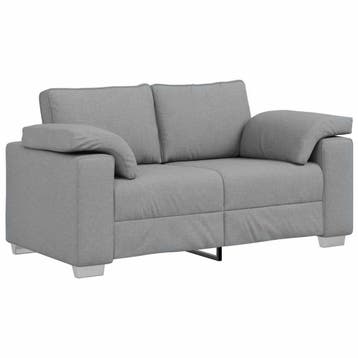 vidaXL Loveseat Lichtgrijs 160 cm Stof, Verzenden, Nieuw, Stof, 150 tot 200 cm