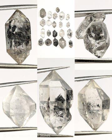 281 ct - Herkimer-diamantkwarts, gemengde kwaliteit, uit