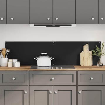 vidaXL Spatschermen keuken 2 st 80x40 cm gehard glas zwart, Verzenden, Nieuw