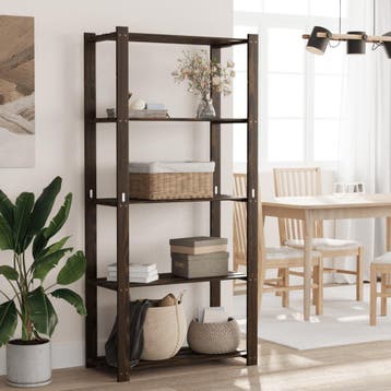 vidaXL Opbergrek 5-laags 80x38x170 cm massief grenenhout, Verzenden, Nieuw