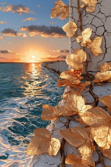 Iconica - Coastal Vines of Gold - unique 1/1 XXL (150 x 100