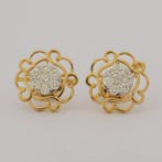 Oorstekers - 14 karaat Geel goud - 0.51ct. tw. Diamant, Sieraden, Tassen en Uiterlijk, Antieke sieraden