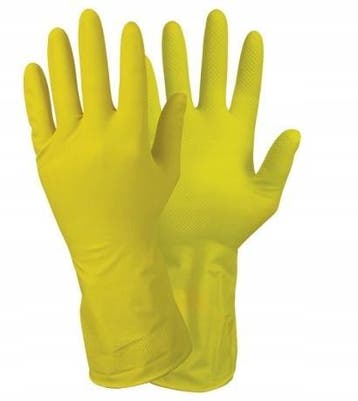 Werkhandschoen Geel Latex- Huishouden- Industrie- Werkplaats, Nieuw