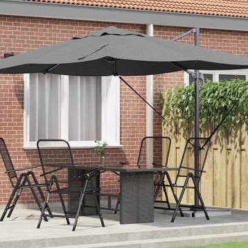 vidaXL Parasol 351 x 250 x 260 cm Polyester en Aluminium, Tuin en Terras, Parasols, Verzenden, Nieuw, 2 tot 3 meter