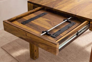 Uitschuifbare eettafel MAKASSAR 160-240cm sheesham hout, Ophalen of Verzenden, Nieuw