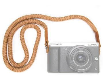 Camera Schouderband / Camerariem - Katoen - Koffie, Nieuw