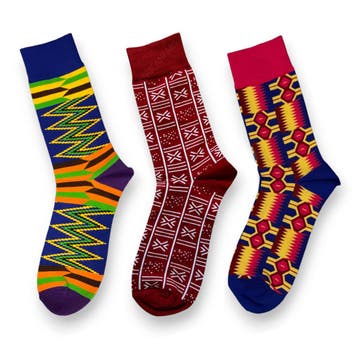Afrikaanse sokken / Afro sokken / Set van 3 paar EVA - Small, Kleding | Dames, Ophalen of Verzenden, Nieuw