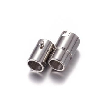 RVS magneet slotje 18 x 7,5mm  Ø5mm (Slotjes en sluitingen), Ophalen of Verzenden, Nieuw, Draad