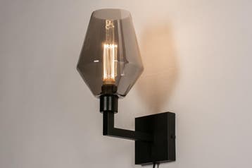 Rietveld Wandlampen - Zwart, Grijs - Glas, Metaal, Verzenden, Nieuw