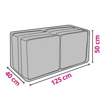 Tuinkussenhoes | Perel | 125 x 40 x 50 cm (PP, Grijs), Tuin en Terras, Tuinmeubel-accessoires, Verzenden, Nieuw