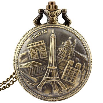 Fako - Zakhorloge - XXL - Parijs - Ø 47mm - Bronskleurig, Verzenden, Nieuw