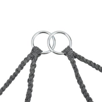 Hangstoel Kailua met kussen katoen max 150 kg donkergrijs, Verzenden, Nieuw