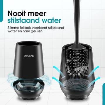 Nevana Siliconen Toiletborstel met Houder - WC borstel -, Ophalen of Verzenden, Nieuw