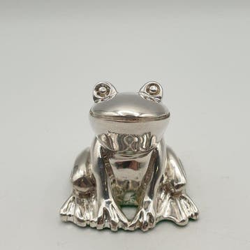 Rana rivestita in Argento - Beeldje - Met zilver bekleed