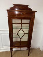 Vitrinekast - Hout, Glas, Messing, Nieuw