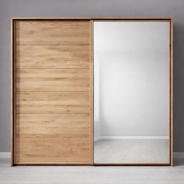 Forestales Woodview Massief Eikenhout Zweefdeur Kledingkast, Huis en Inrichting, Nieuw