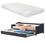 Bedbank tienerbed met onderschuifbed icl. matrassen donkergr, Huis en Inrichting, Verzenden, Nieuw