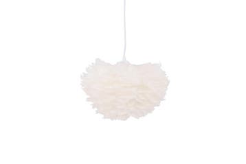 Hanglamp - Sky - 35 cm - Wit - Veren - Jörn, Huis en Inrichting, Lampen | Hanglampen, Verzenden, Nieuw