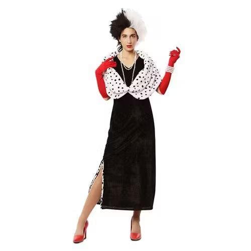 Cruella de Vil kostuum, Hobby en Vrije tijd, Feestartikelen, Feestartikel, Nieuw, Verzenden