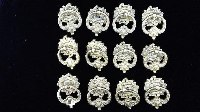 Werkgereedschap (8) - verguld messing, Antiek en Kunst, Curiosa en Brocante