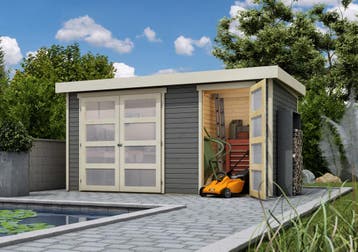 Tuinhuis Mühlentrup 1 Grijs 428 x 238 cm, Tuin en Terras, Nieuw