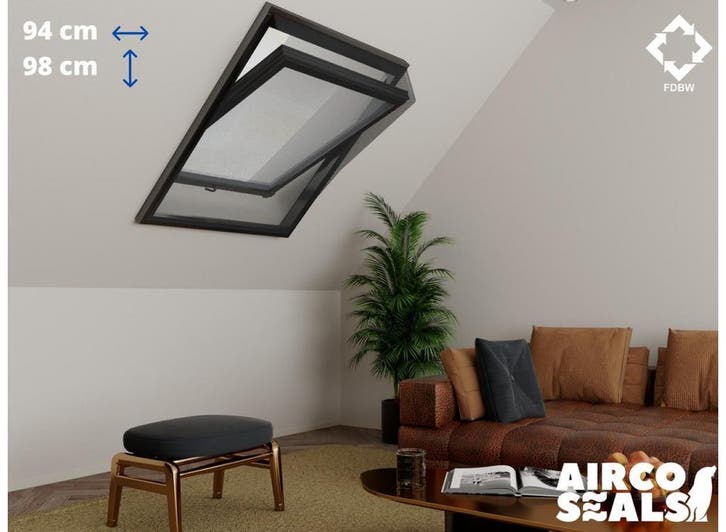 Insecten Hor Dakraam – 94 x 98 cm – Hor Geschikt voor Velux, Doe-het-zelf en Verbouw, Deuren en Horren, Nieuw, Verzenden
