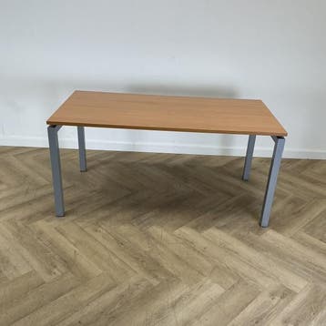 kantinetafel 160x80 cm,  beuken - grijs, Ophalen of Verzenden, Gebruikt, Bureau