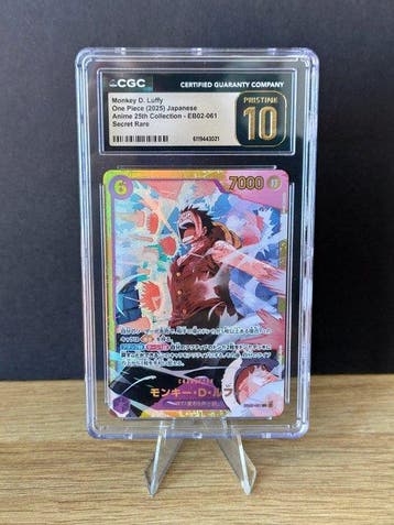 One Piece - EB02 - Monkey D. Luffy - Secret Rare Graded card, Nieuw
