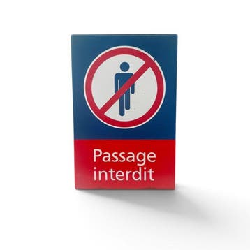 Emaille bord Passage interdit - Emaille bord - Emaille,