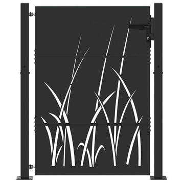 Tuinpoort 110x130cm Zwart - 41% korting, Tuin en Terras, Ophalen of Verzenden, Zo goed als nieuw, Tuinhek, Overige materialen