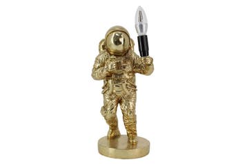 Tafellamp ASTRONAUT 37 cm handgemaakte sculptuur goud -, Ophalen of Verzenden, Nieuw