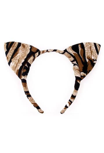 KIMU® Haarband Tijger Oren Diadeem Tijgertje Oortjes Tijgerp, Ophalen of Verzenden, Nieuw, Carnaval, Accessoires