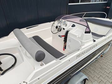 Prins 450 open - 50 pk Suzuki + trailer, Viertaktmotor, Gebruikt, Buitenboordmotor, 50 tot 70 pk